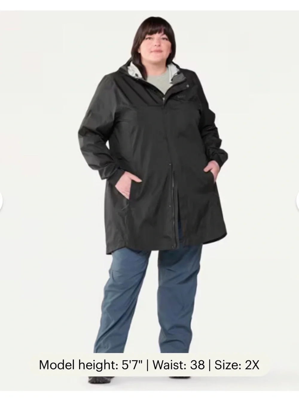 REI Rainier Long Line Rain Jacket - Women's. Color: Rust - Picture 5 of 7